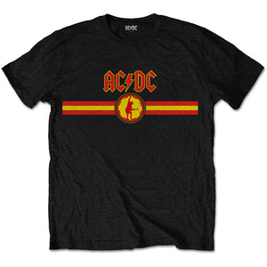 AC/DC Unisex T-Shirt: Logo & Stripe T-Shirt