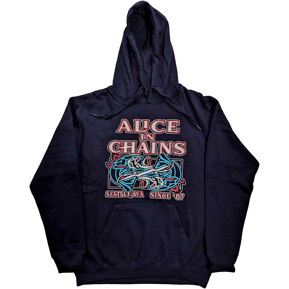 Alice In Chains Unisex Pullover Hoodie: Totem Fish Trui met capuchon