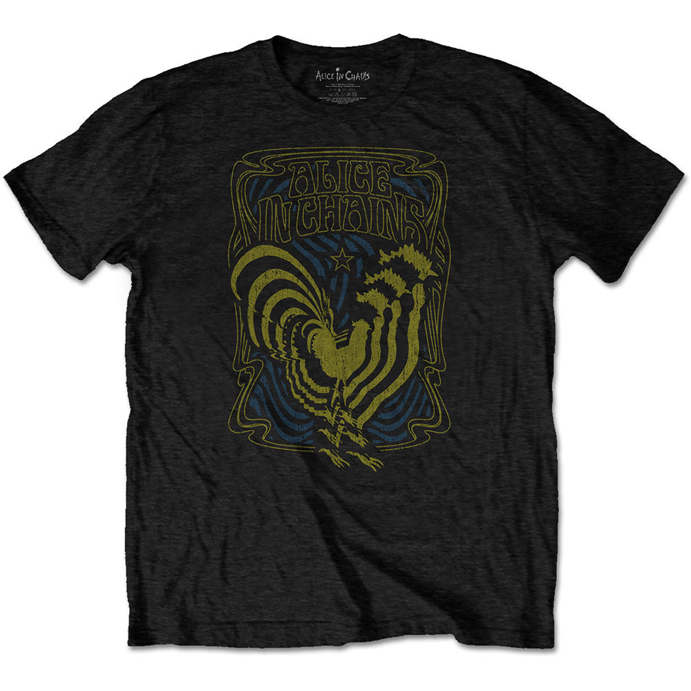 Alice in Chains Unisex T-Shirt: Psychedelic Rooster T-Shirt