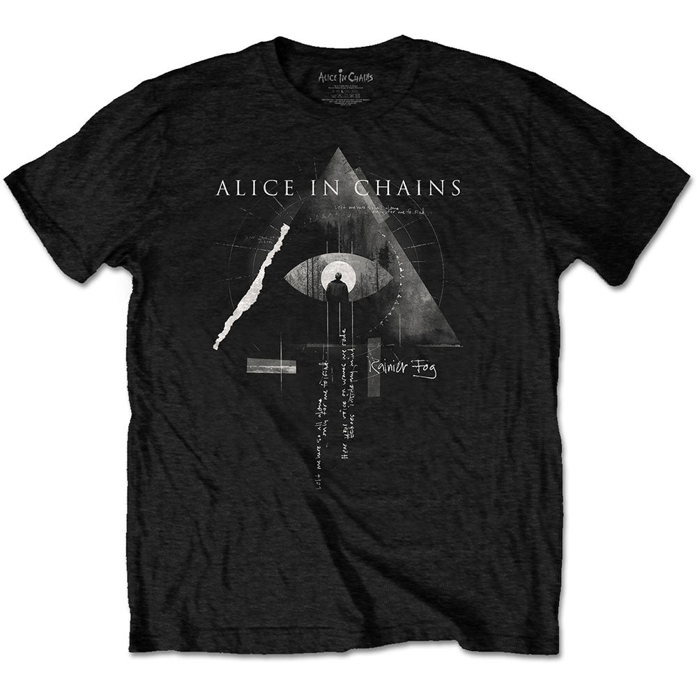 Alice In Chains Unisex T-Shirt: Fog Mountain (Back Print) T-Shirt