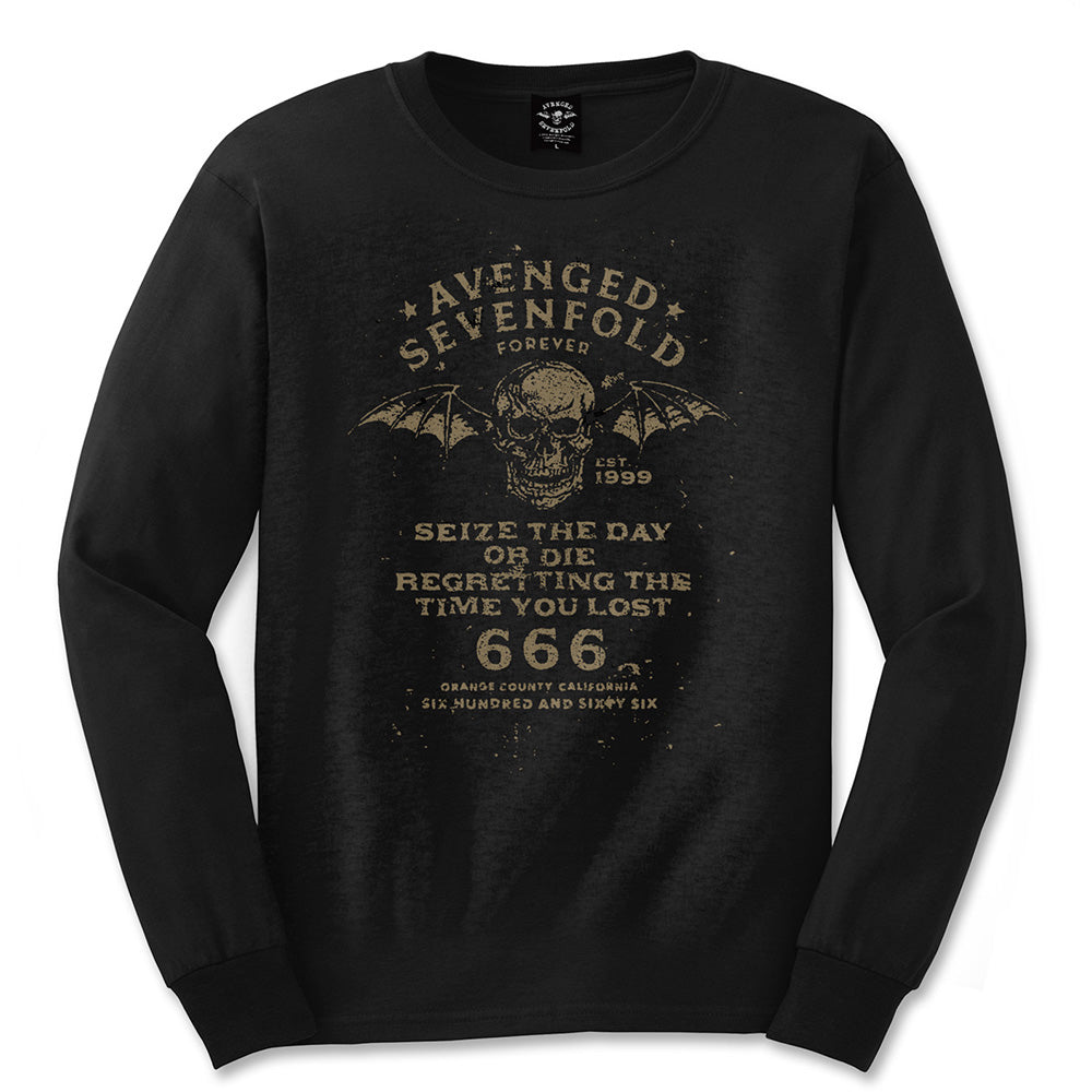 Avenged Sevenfold Unisex Long Sleeve T-Shirt: Seize the Day Long Sleeve T-Shirt