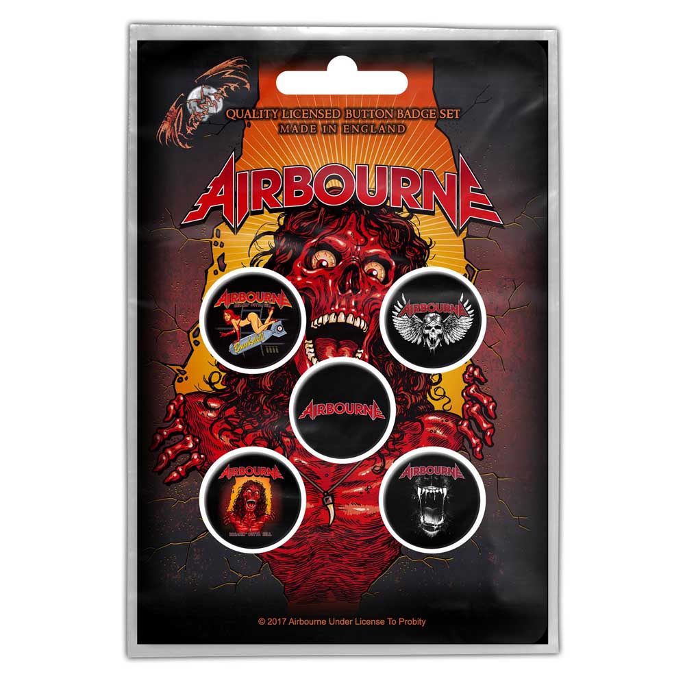 Airbourne Button Badge Pack: Breakin' Outta Hell (Retail Pack) Set knoopspelden
