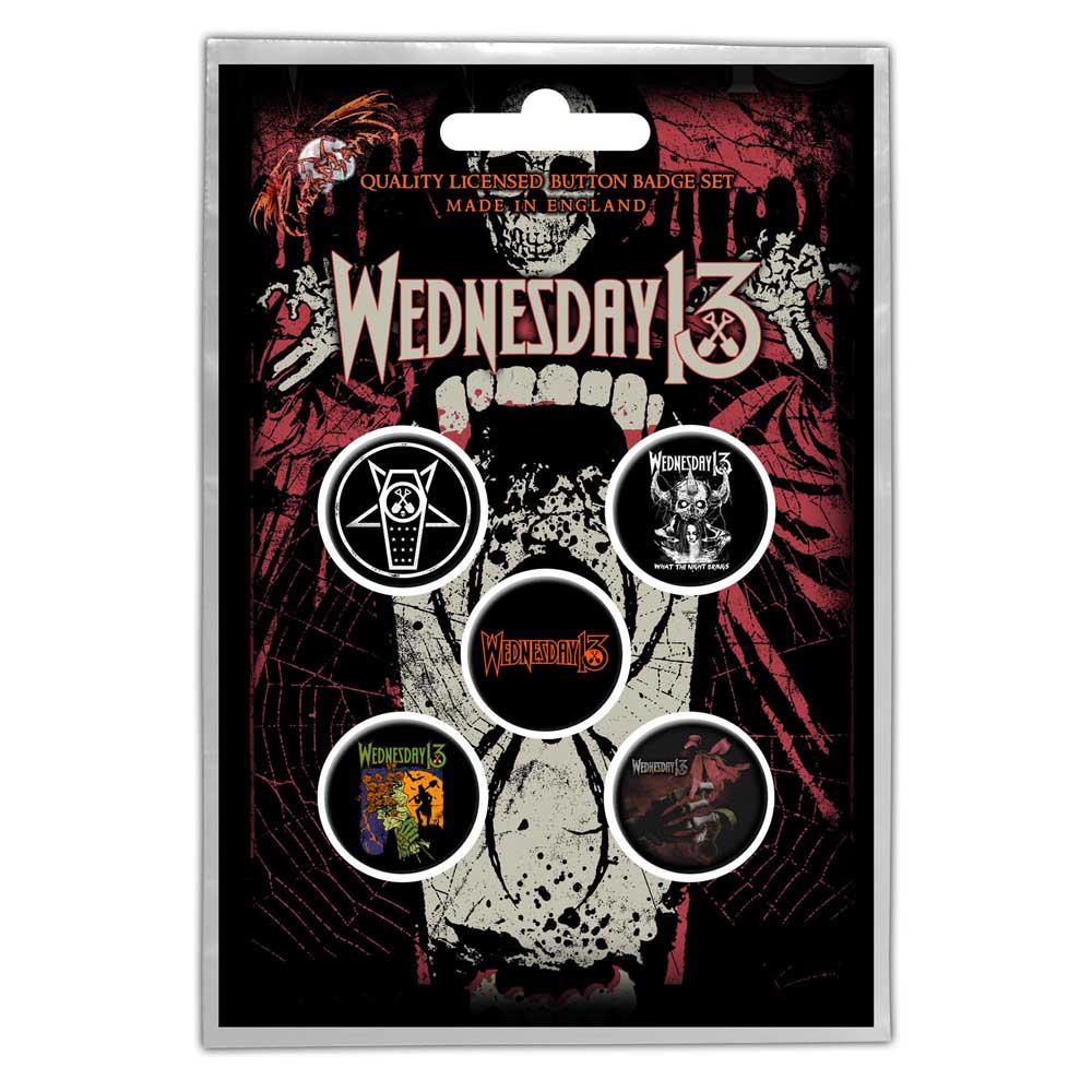 Wednesday 13 Button Badge Pack: Condolences (Retail Pack) Set knoopspelden
