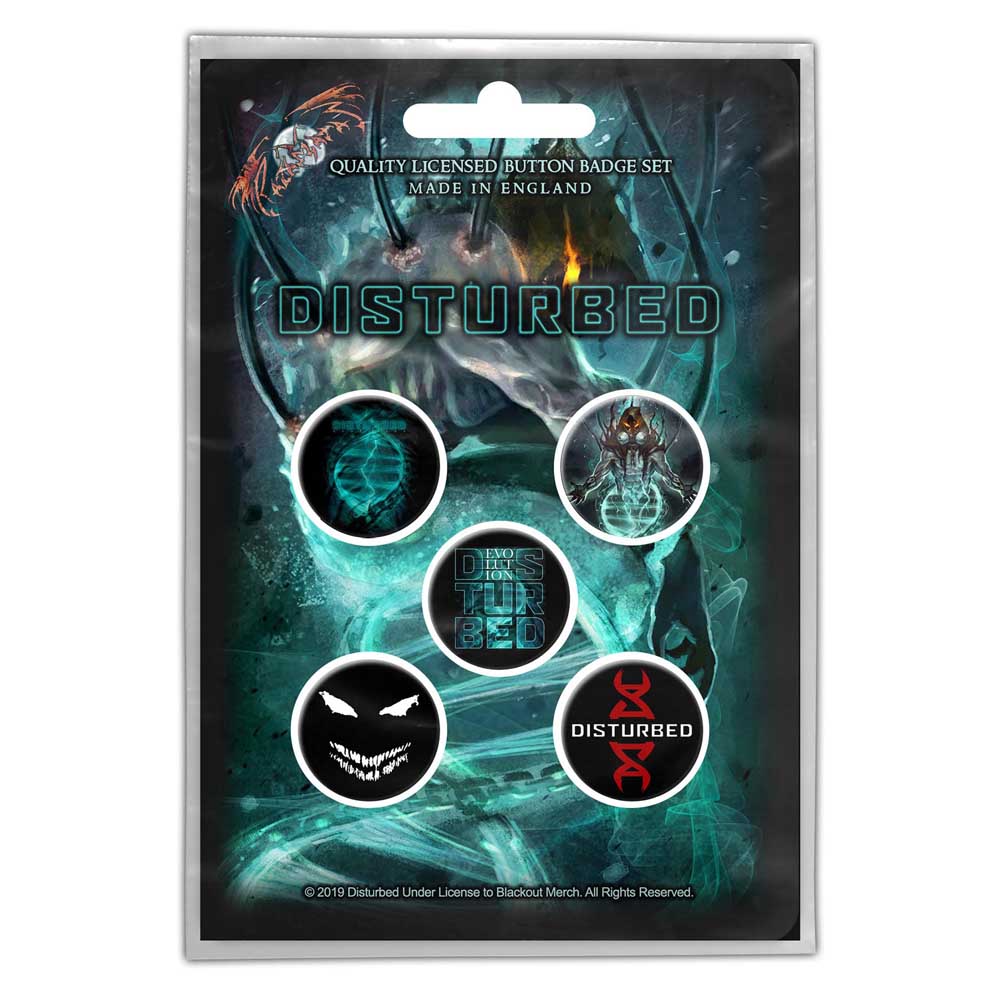 Disturbed Button Badge Pack: Evolution (Retail Pack) Set knoopspelden