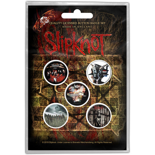 Slipknot Button Badge Pack: Albums (Retail Pack) Set knoopspelden