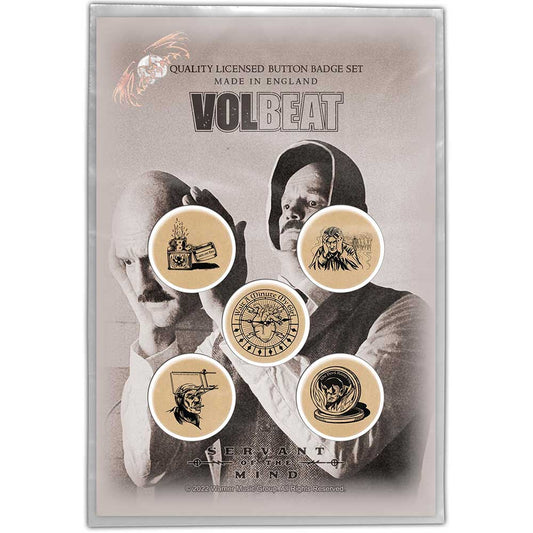 Volbeat Button Badge Pack: Servant Of The Mind Set knoopspelden