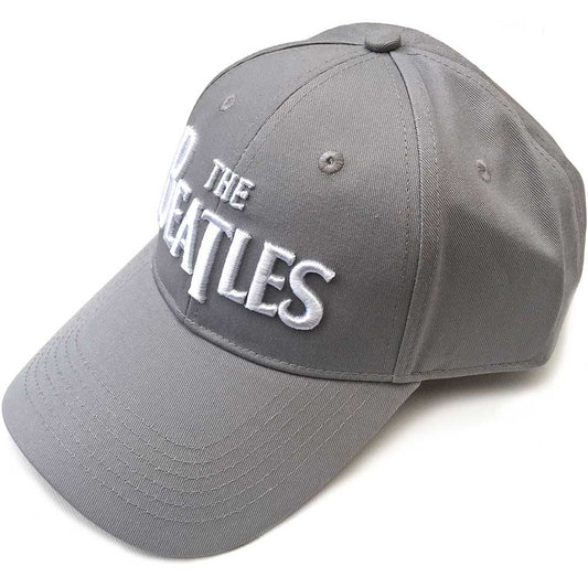 The Beatles Unisex Baseball Cap: White Drop T Logo (Grey) Baseballpet