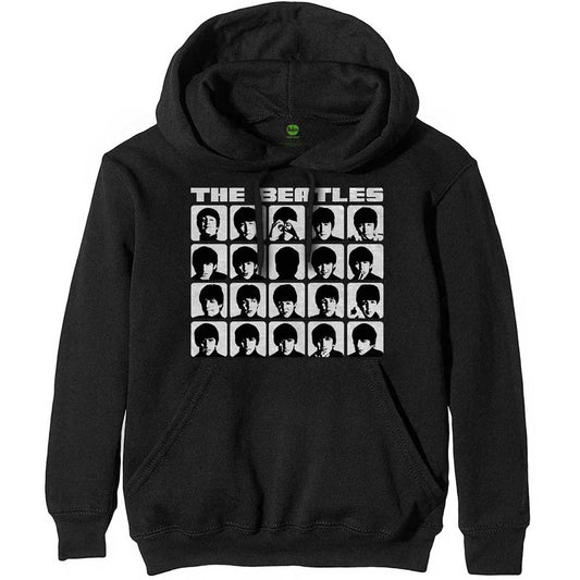 The Beatles Unisex Pullover Hoodie: Hard Days Night Faces Mono Trui met capuchon