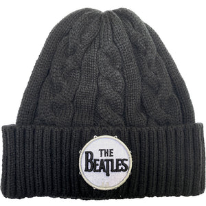 The Beatles Unisex Beanie Hat: Drum Logo (Cable Knit) Muts