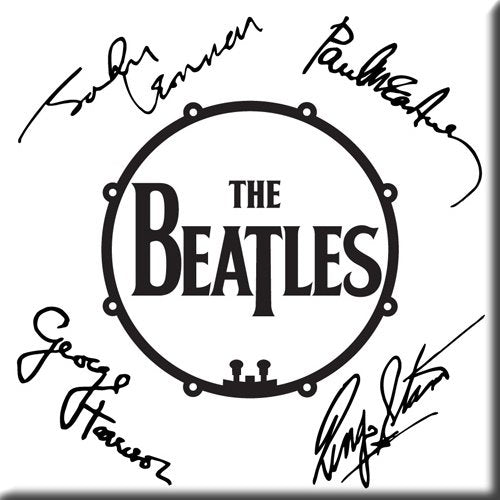 The Beatles Fridge Magnet: Signed Drum Logo Koelkastmagneet