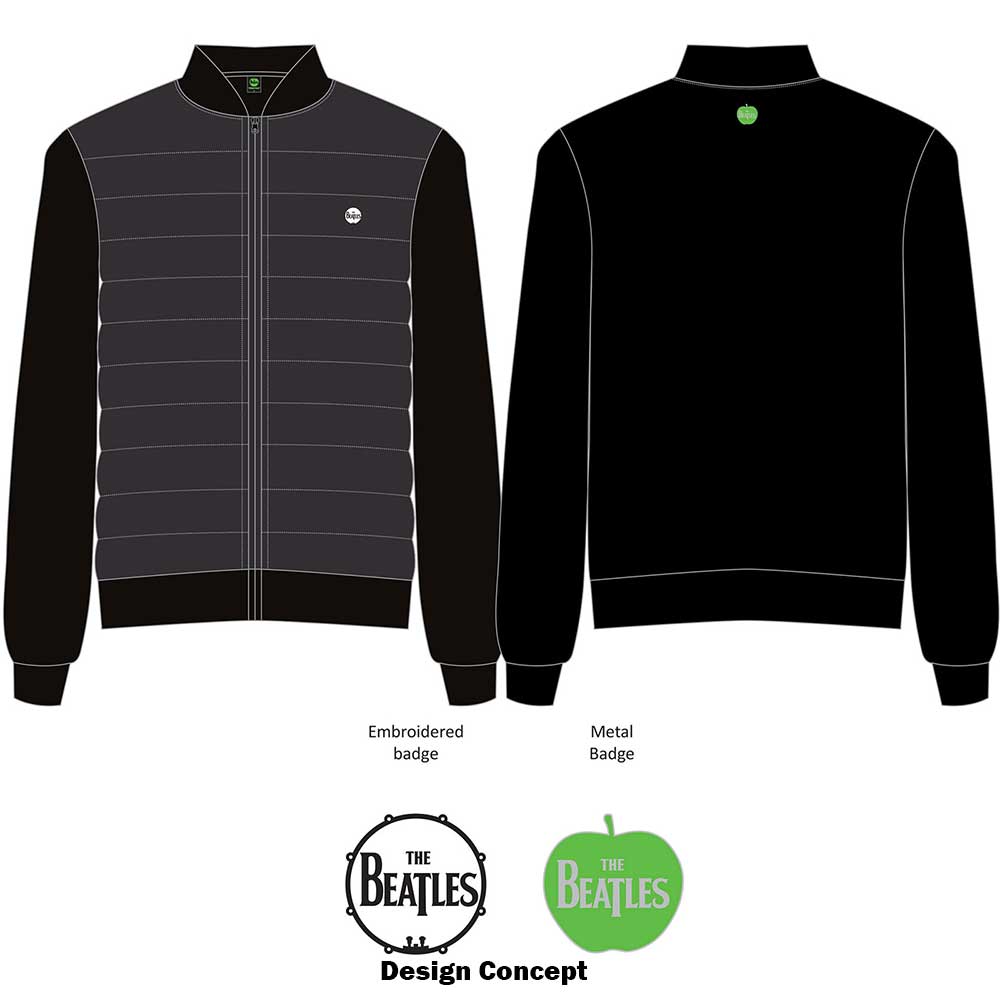 The Beatles Unisex Quilted Jacket: Drum Logo Doorgestikte jas