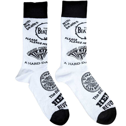 The Beatles Unisex Ankle Socks: Albums Monochrome (UK Size 7 - 11) Enkelsokken