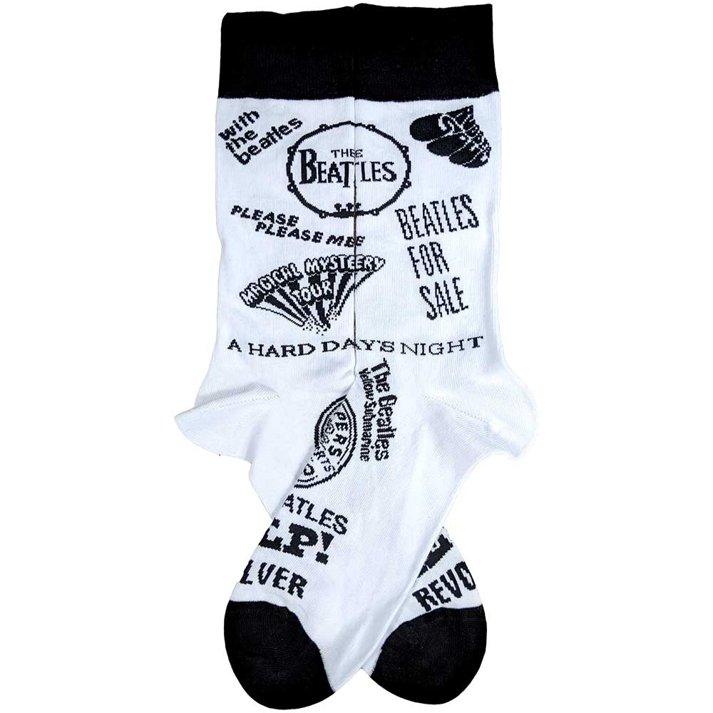 The Beatles Unisex Ankle Socks: Albums Monochrome (UK Size 7 - 11) Enkelsokken