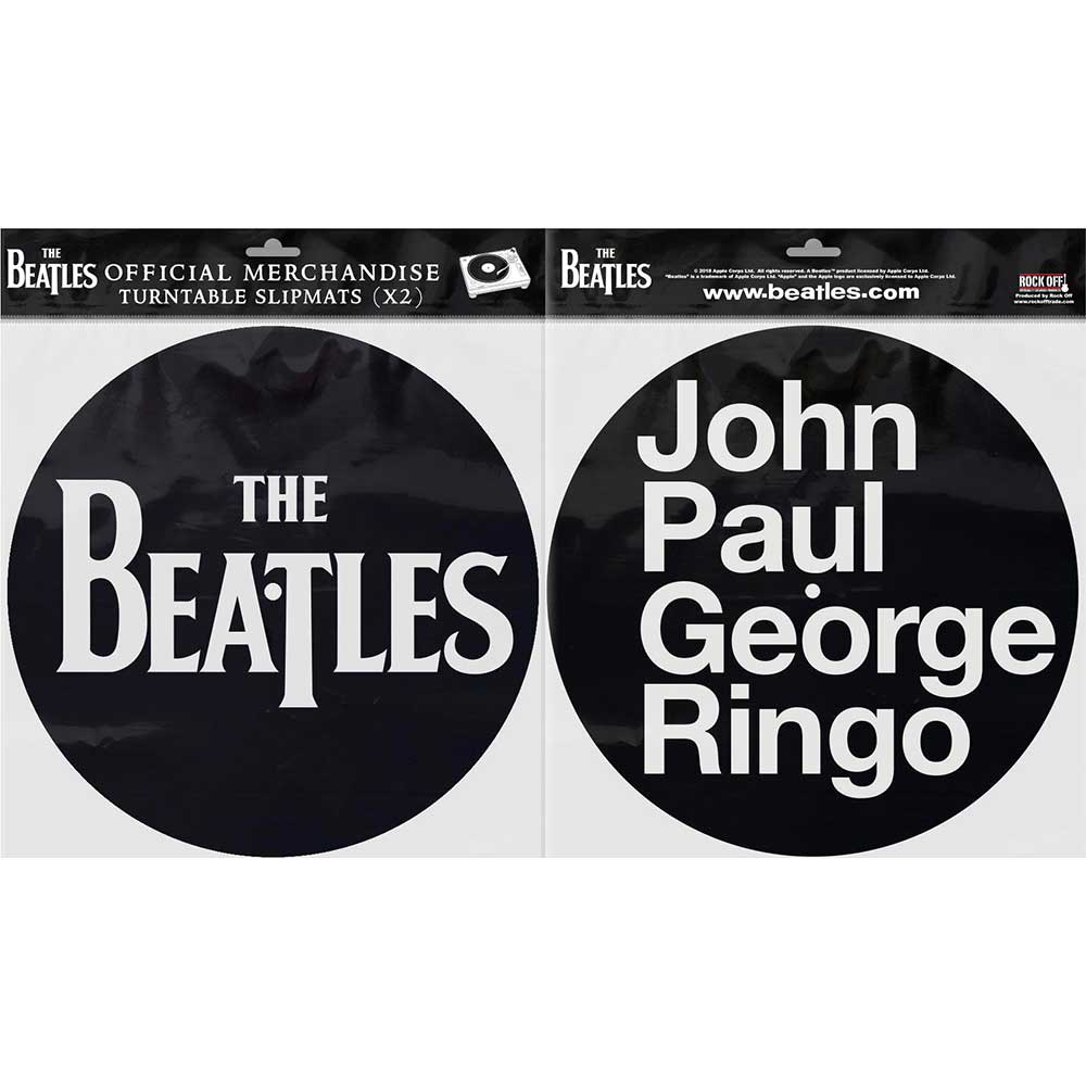 The Beatles Turntable Slipmat Set: Drop T Logo & JPGR (Retail Pack) Set draaitafel-slipmatten