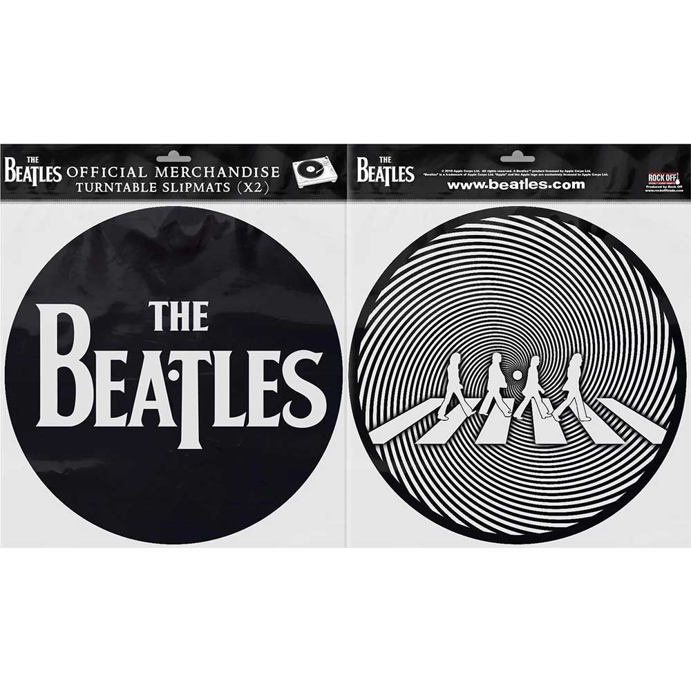 The Beatles Turntable Slipmat Set: Drop T Logo & Crossing Silhouette (Retail Pack) Set draaitafel-slipmatten