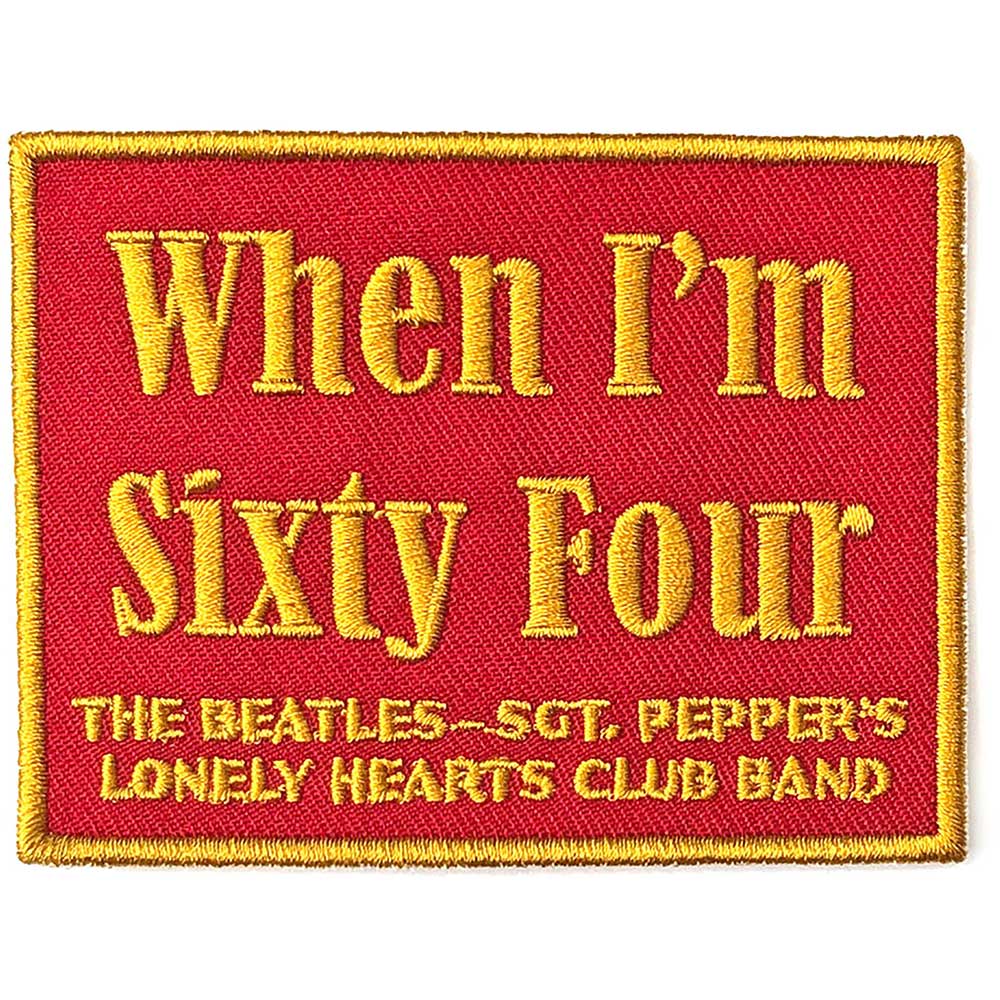 The Beatles Standard Patch: When I'm Sixty Four (Song Title/Loose) Standaard patch