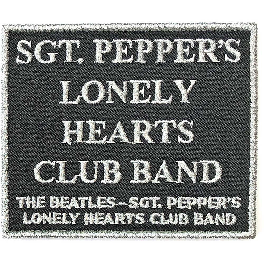 The Beatles Standard Patch: Sgt Pepper's���.Black (Song Title/Loose) Standaard patch