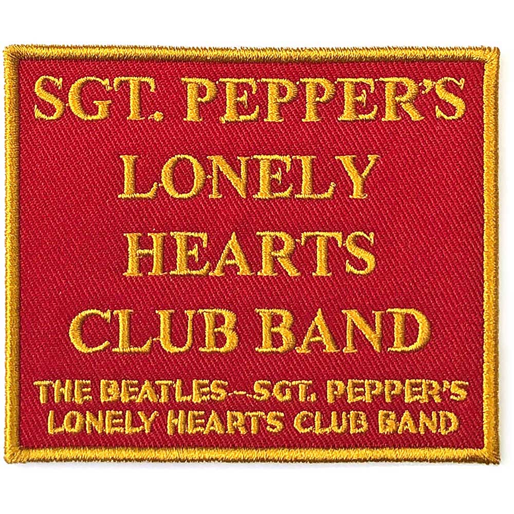 The Beatles Standard Patch: Sgt Pepper's���.Red (Song Title/Loose) Standaard patch