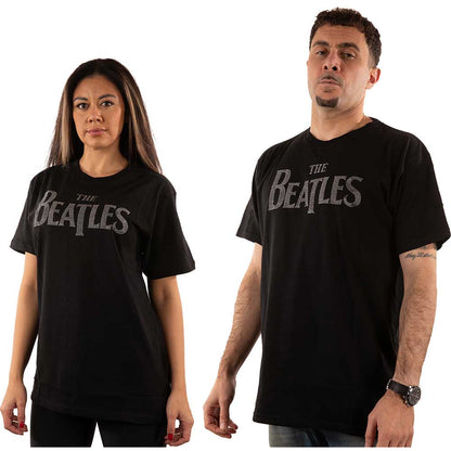 The Beatles Unisex Embellished T-Shirt: Drop T Logo (Diamante) Embellished T-Shirt