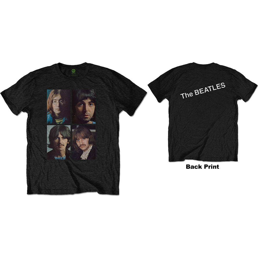 The Beatles Unisex T-Shirt: White Album Faces (Back Print) T-Shirt