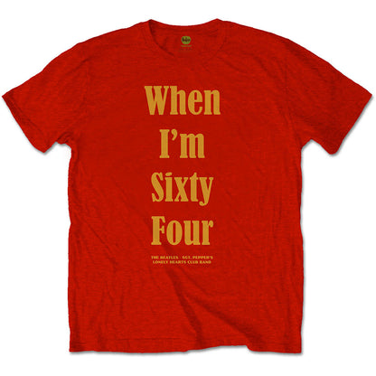 The Beatles Unisex T-Shirt: When I'm Sixty Four (Back Print) T-Shirt