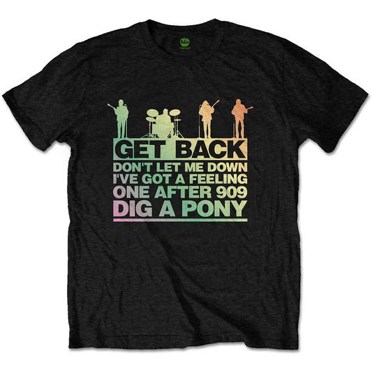 The Beatles Unisex T-Shirt: Get Back Gradient T-Shirt