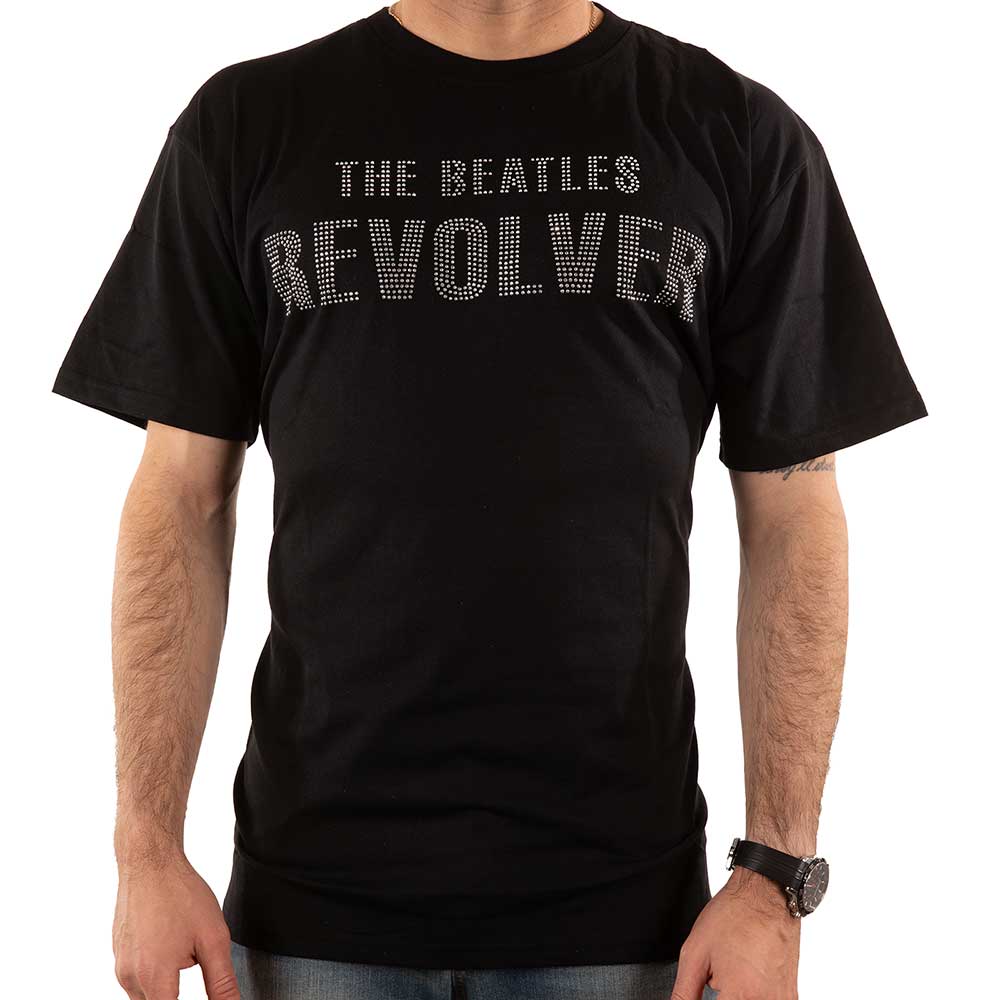 The Beatles Unisex Embellished T-Shirt: Revolver (Diamante) Embellished T-Shirt