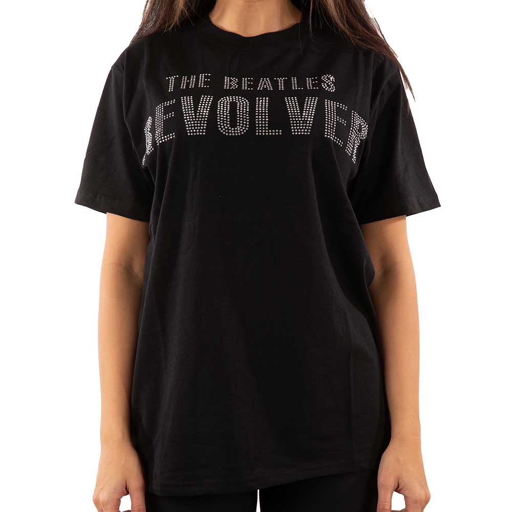 The Beatles Unisex Embellished T-Shirt: Revolver (Diamante) Embellished T-Shirt