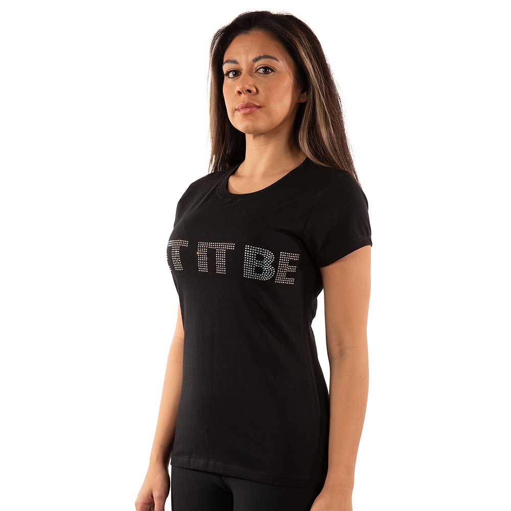 The Beatles Ladies Embellished T-Shirt: Let It Be (Diamante) Embellished T-Shirt