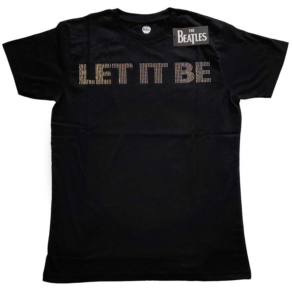 The Beatles Unisex Embellished T-Shirt: Let It Be (Diamante) Embellished T-Shirt