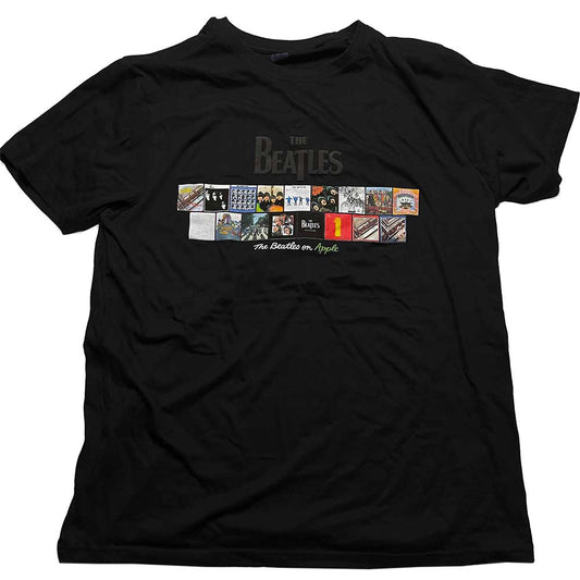 The Beatles Unisex Hi-Build T-Shirt: Albums on Apple Hi-Build T-Shirt