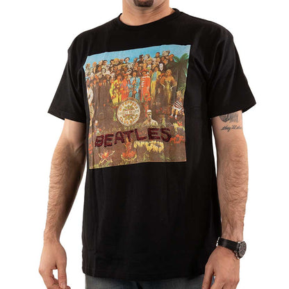 The Beatles Unisex Embellished T-Shirt: Sgt Pepper (Diamante) Embellished T-Shirt