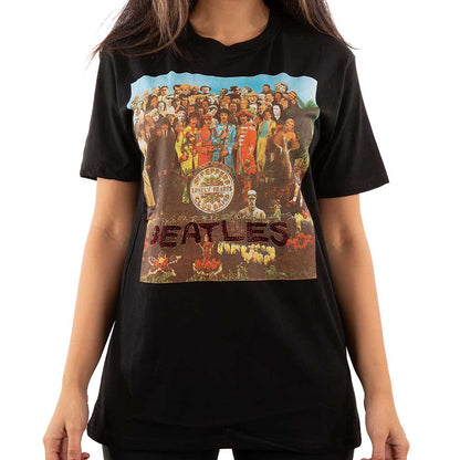 The Beatles Unisex Embellished T-Shirt: Sgt Pepper (Diamante) Embellished T-Shirt