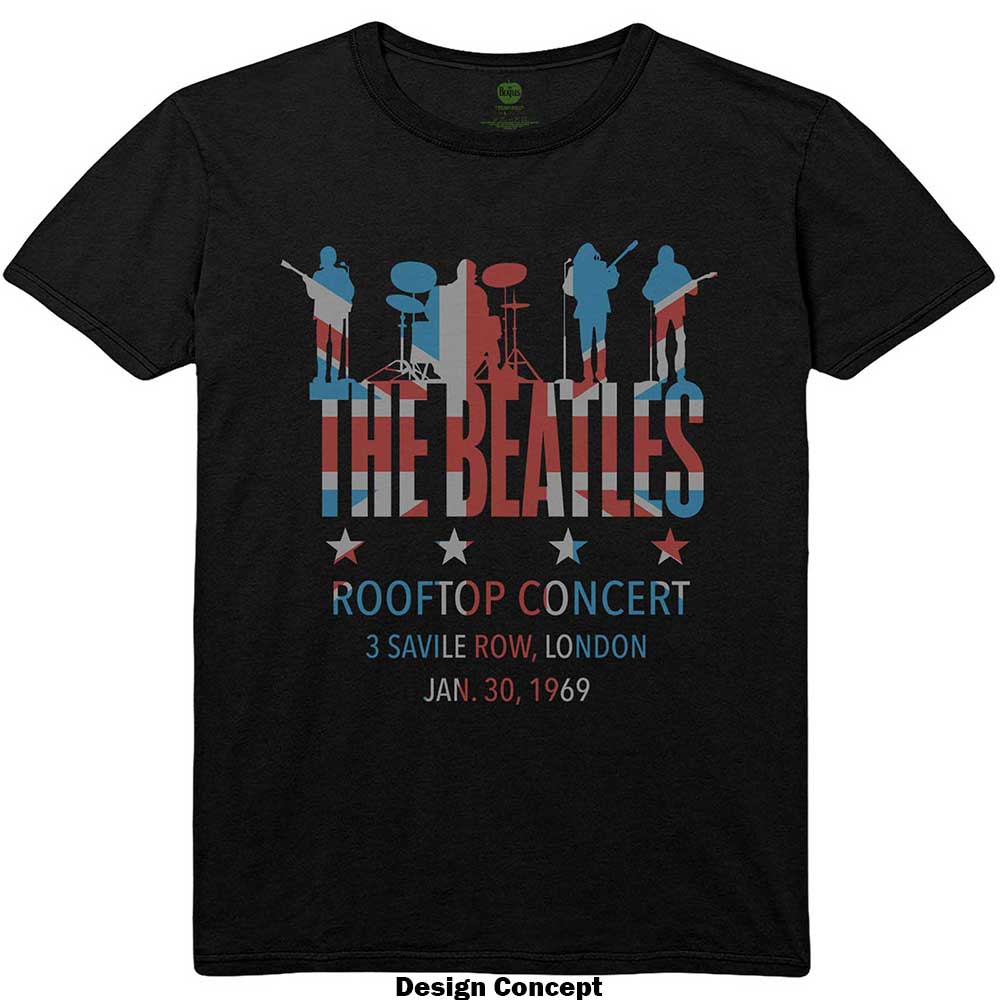 The Beatles Unisex T-Shirt: Rooftop Flag T-Shirt