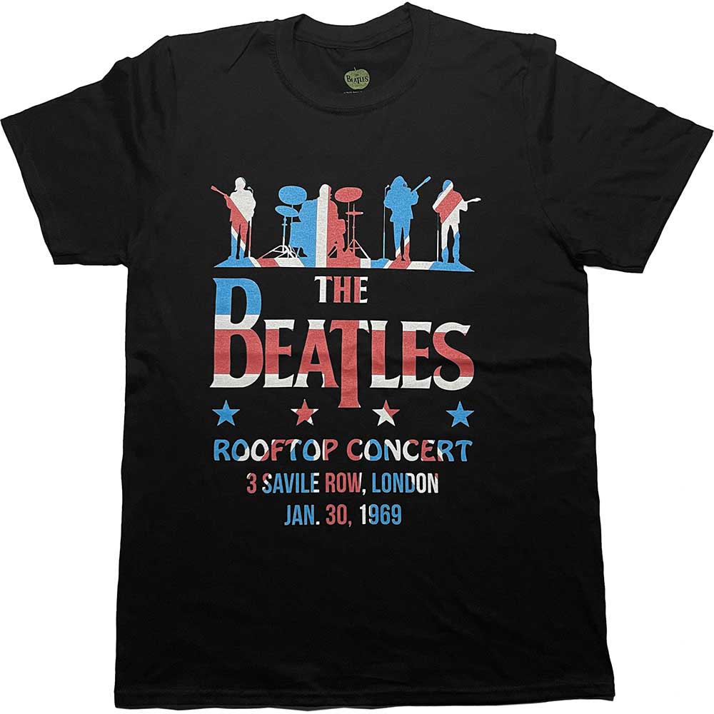 The Beatles Unisex T-Shirt: Drop T Rooftop Flag T-Shirt