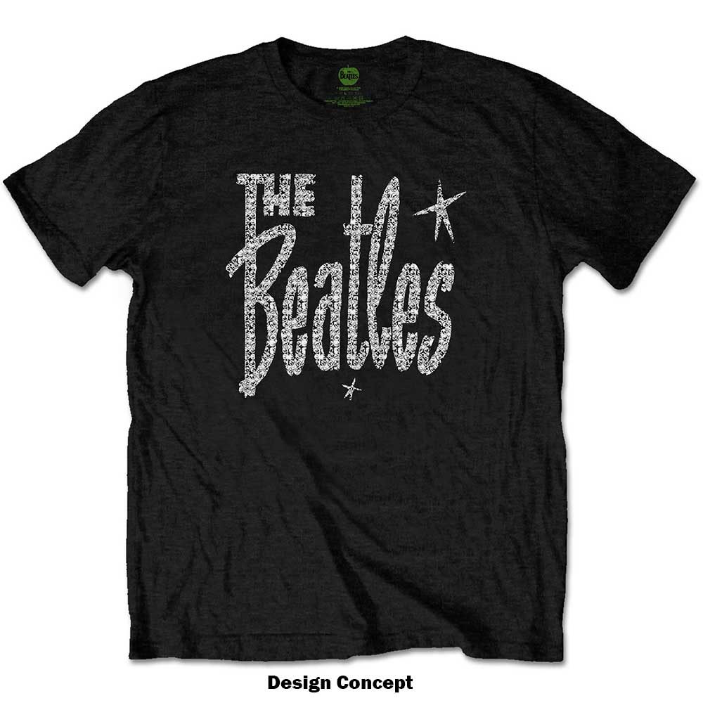 The Beatles Unisex Embellished T-Shirt: Retro Logo (Diamante) Embellished T-Shirt