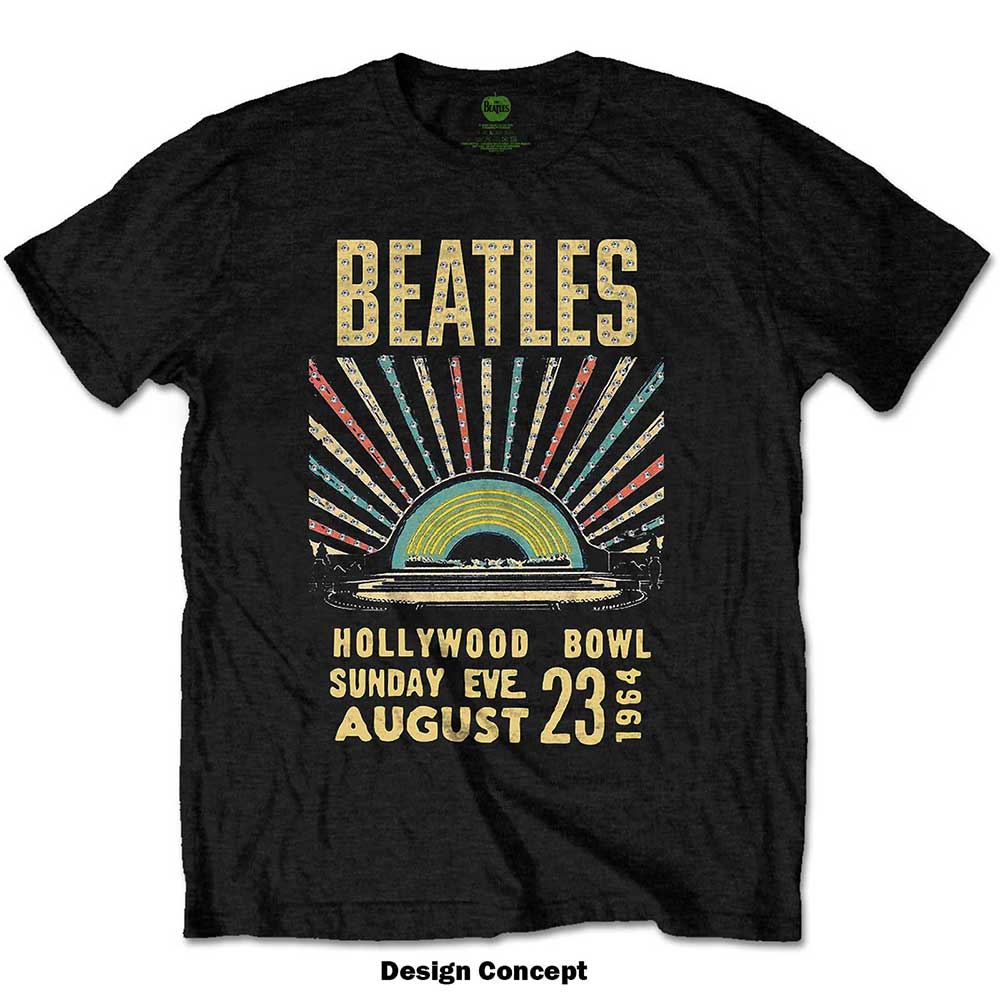 The Beatles Unisex Embellished T-Shirt: Hollywood Bowl (Diamante) Embellished T-Shirt