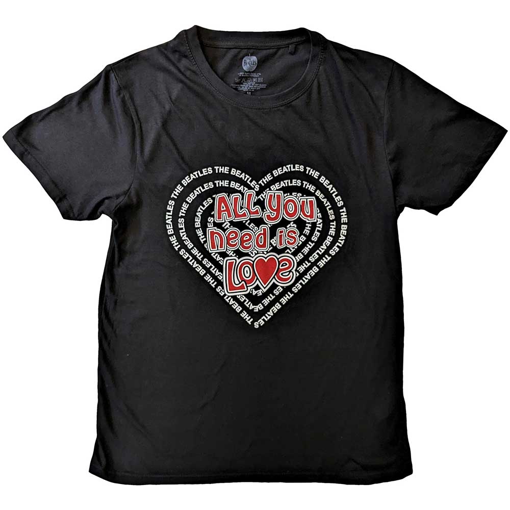 The Beatles Unisex T-Shirt: All You Need Is Love Heart T-Shirt