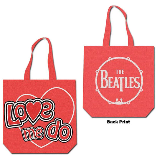 The Beatles Cotton Tote Bag: Love me do (Back Print) Katoenen draagtas