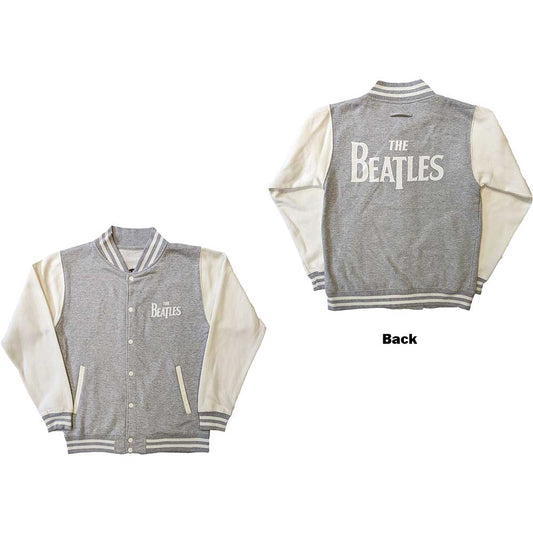 The Beatles Unisex Varsity Jacket: Drop T Logo (Back Print) Varsity-jas