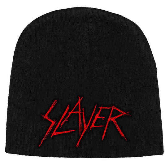 Slayer Unisex Beanie Hat: Scratched Logo Muts