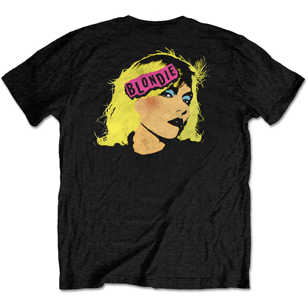 Blondie Unisex T-Shirt: Punk Logo (Back Print/Retail Pack) T-Shirt