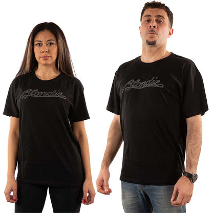 Blondie Unisex Embellished T-Shirt: Logo (Diamante) Embellished T-Shirt