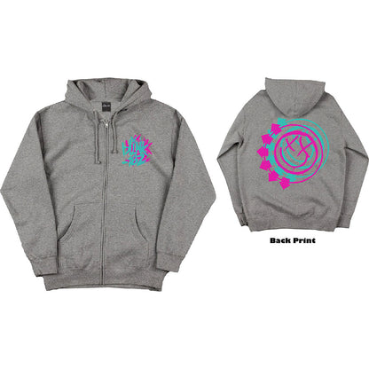 Blink-182 Unisex Zipped Hoodie: Double Six Arrow Smile (Back Print) Ritshoodie