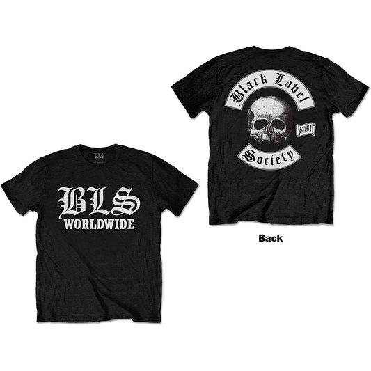 Black Label Society Unisex T-Shirt: Worldwide (Back Print) T-Shirt