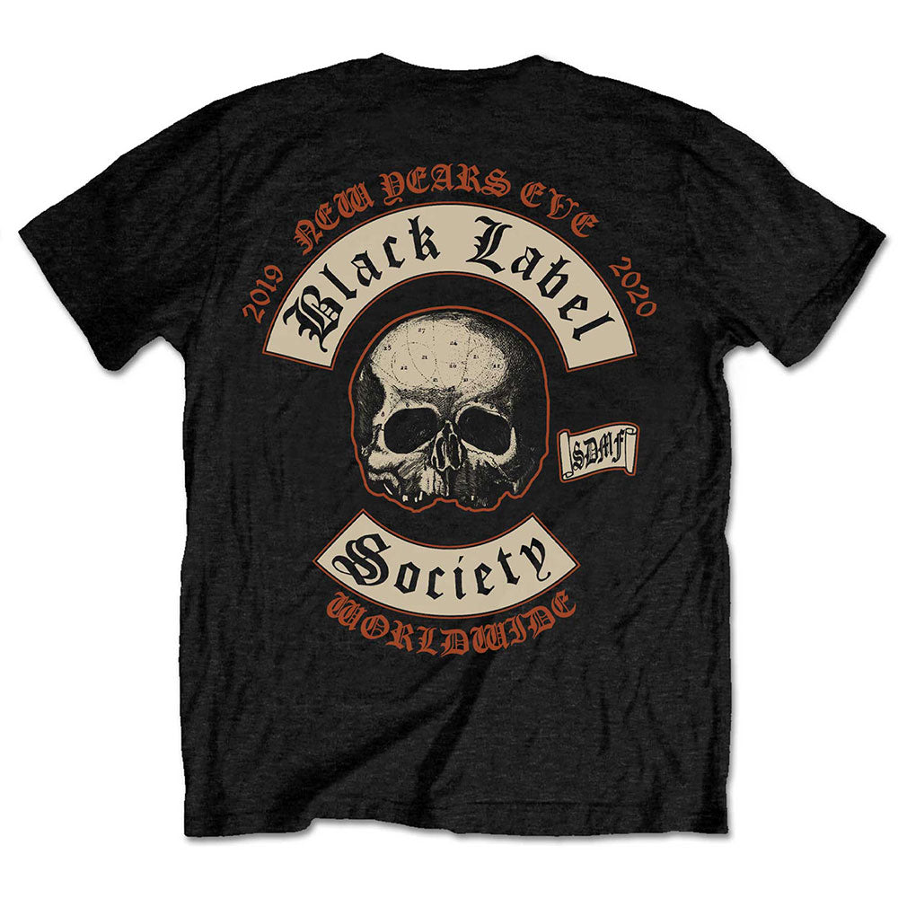 Black Label Society Unisex T-Shirt: New Years Eve (Back Print) T-Shirt