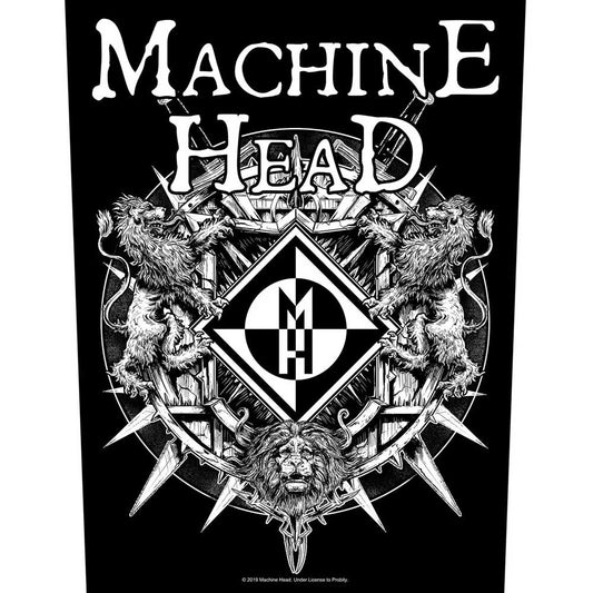Machine Head Back Patch: Crest With Swords Achterpatch