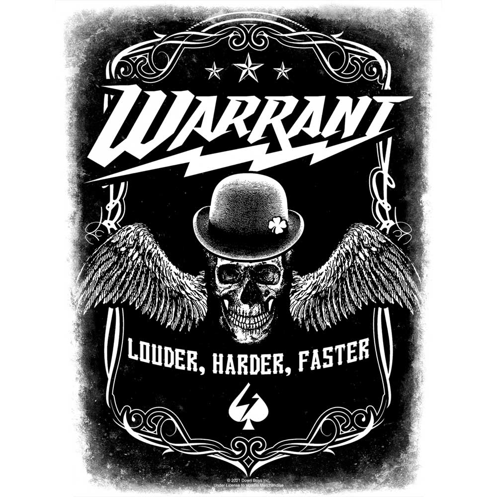 Warrant Back Patch: Louder Harder Faster Achterpatch