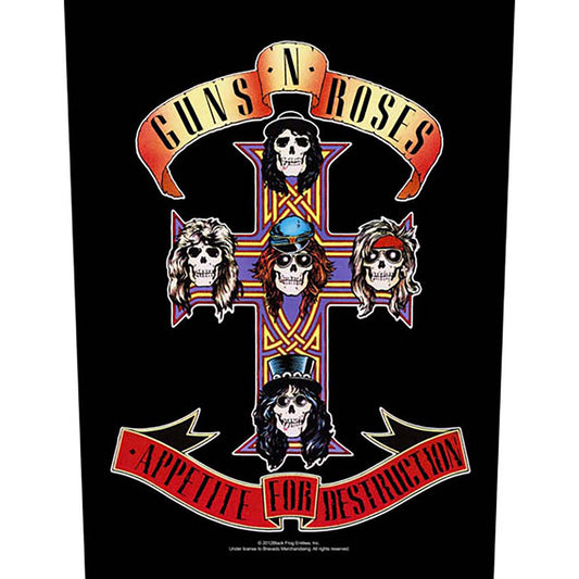 Guns N' Roses Back Patch: Appetite for Destruction Achterpatch