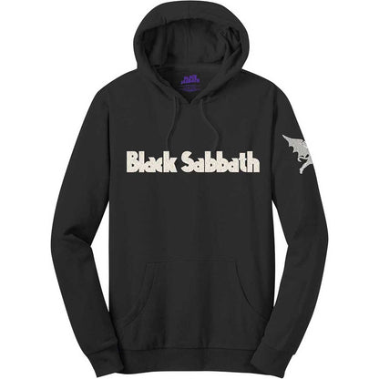 Black Sabbath Unisex Pullover Hoodie: Logo & Daemon (Applique) Trui met capuchon